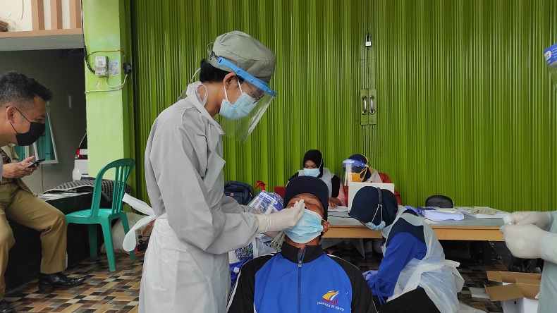 Swab Test Massal di Daerah PPKM Mikro Bangka Barat Sepi Peminat