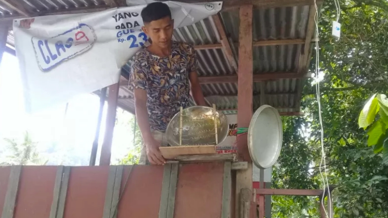 Susah Sinyal saat Belajar Online, Warga Agam Buat Penguat Sinyal dari Kuali Bekas