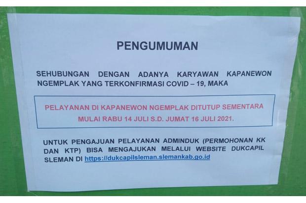  Separuh ASN Positif Covid-19, Kantor Kapanewonan Ngemplak Ditutup 