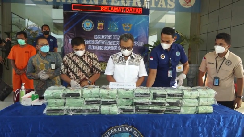 Sempat Hilang Jejak, Kurir Sabu 30 Kg Jaringan Internasional Akhirnya Ditangkap BNNP Aceh