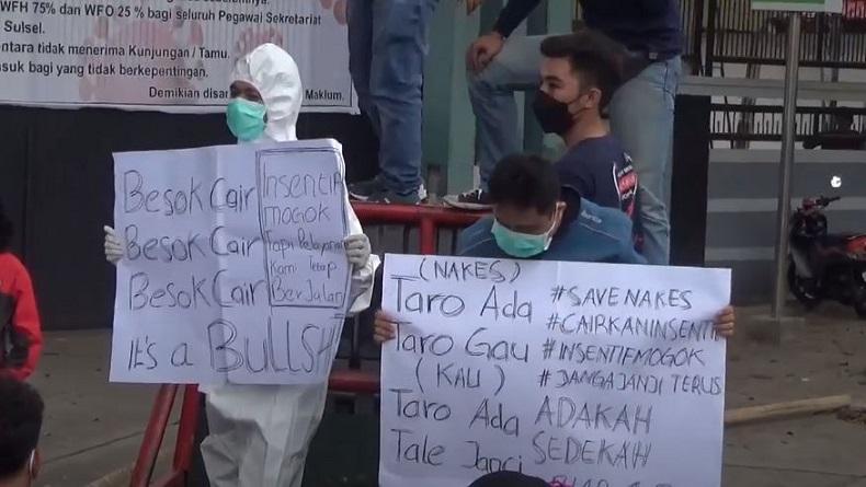 Demo Nakes Insentif 8 Bulan Belum Cair di DPRD Sulsel: Kami Lelah dengan Janji