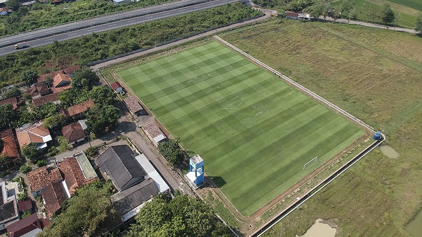 Lapangan Sepak Bola Desa Purwodadi Berstandar FIFA, Ini Penampakan dari Udara - Bagian 1