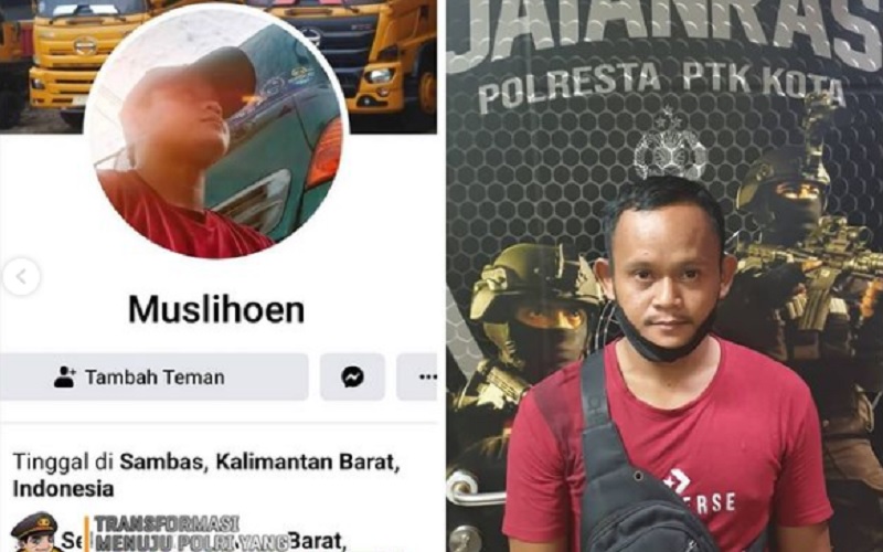 Sebar Hoaks Kericuhan di Pasar Flamboyan Pontianak, 2 Warga Kalbar Ditangkap