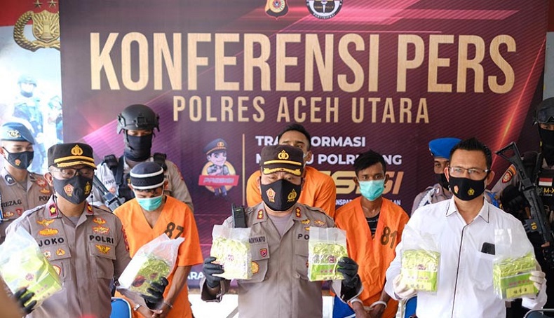 Penyelundup Sabu 7 Kg di Aceh Utara Ditangkap, 2 Pelaku Ditembak karena Melawan
