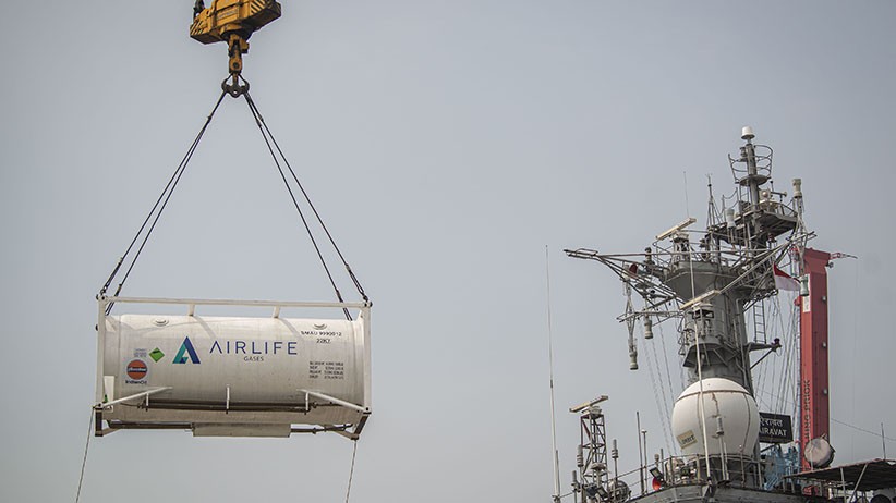 India Bantu Indonesia Hadapi Pandemi, Kirim 100 Metrik Ton Oksigen Medis Cair - Bagian 1