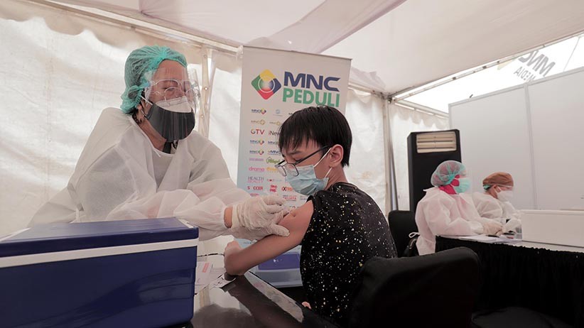 Suasana Sentra Vaksinasi di MNC Center Kebon Jeruk - Bagian 1