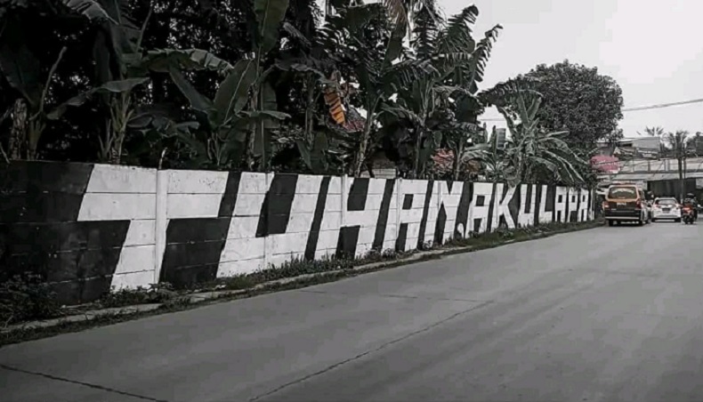 Viral Aksi Vandalisme Bertuliskan Tuhan Aku Lapar di Tangerang, Ini Balasan Polisi