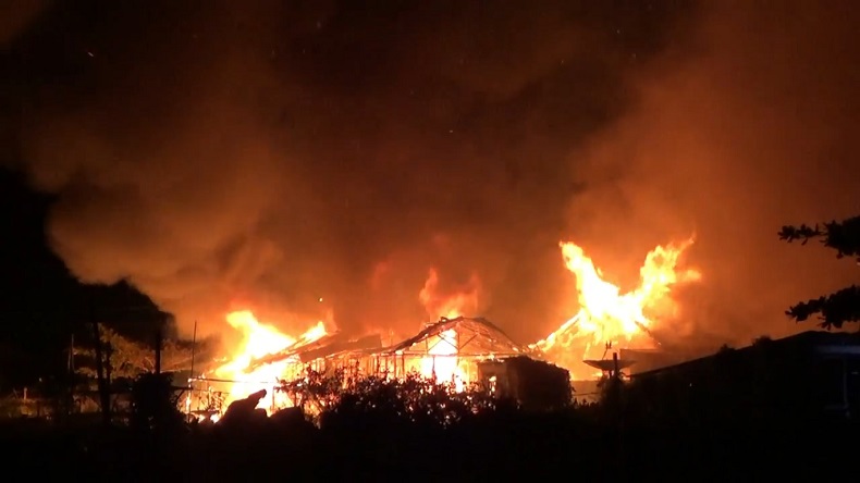 Kebakaran Hebat di Palangka Raya Hanguskan Sejumlah Rumah 