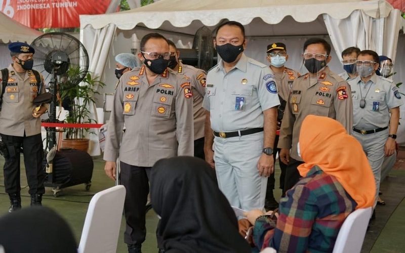 Gelar Vaksinasi JRKu Jasa Raharja Sinergi Dengan POLRI Perangi Covid-19