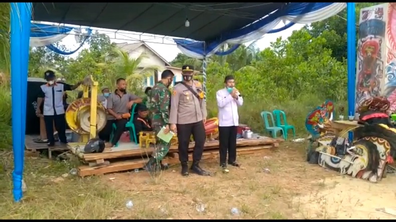 Satgas Covid-19 Toboali Bubarkan Hajatan Sunatan dengan Kuda Lumping 