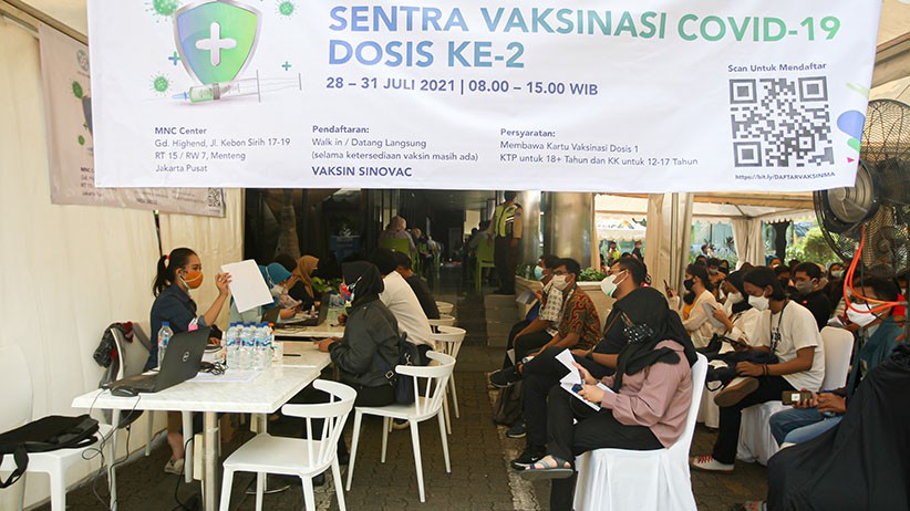 Dewan Pers bersama MNC Peduli Gelar Sentra Vaksinasi Dosis Kedua untuk Umum - Bagian 2