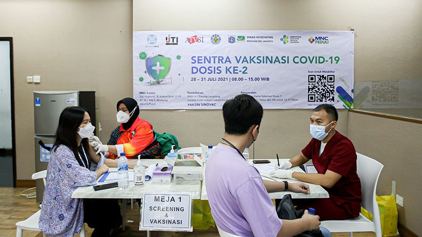 Dewan Pers bersama MNC Peduli Gelar Sentra Vaksinasi Dosis Kedua untuk Umum - Bagian 1