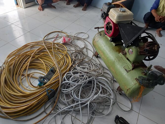 KKP Amankan Tujuh Pelaku Pengeboman Ikan di Perairan Takalar