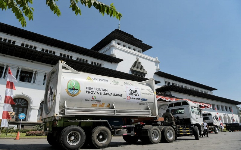 20 Ton Oksigen Cair Didistribusikan ke RS dan Pasien Covid-19 Isoman di Jabar