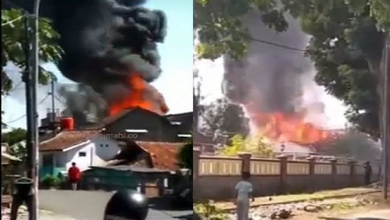 Gudang Solar Milik TNI AD di Kalidam Cimahi Terbakar, Diduga akibat Tabung Gas Meledak