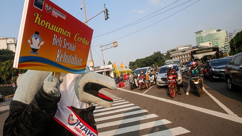 Aksi Maskot Harkonas Ajak Masyarakat Bantu Pulihkan Ekonomi Bangsa - Bagian 1