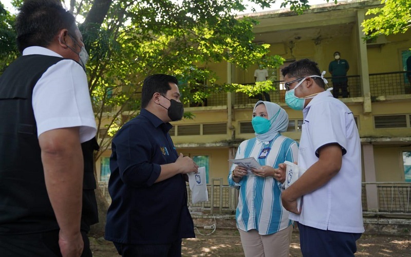 Erick Thohir Pastikan Obat dan Perawatan Karyawan BUMN Positif Covid-19 di Sumsel Terjamin