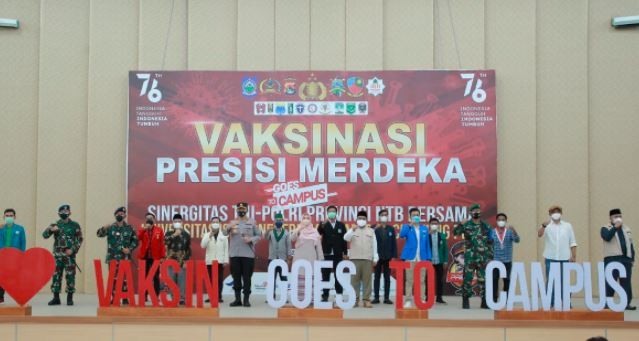 Rektor UIN Mataram Apresiasi Vaksinasi Presisi Merdeka Polda NTB-Cipayung Plus
