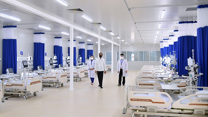 Presiden Jokowi Resmikan RS Modular Pertamina Khusus Pasien Covid-19 - Bagian 1