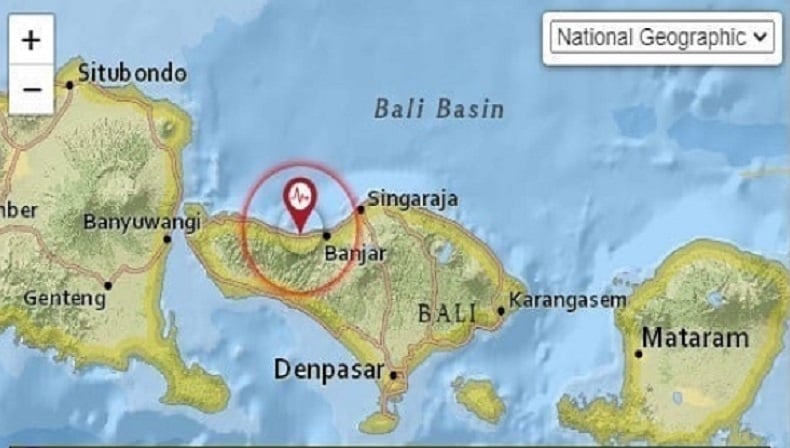 2 Gempa Bumi Beruntun Mengguncang Bali, Episentrum di Buleleng