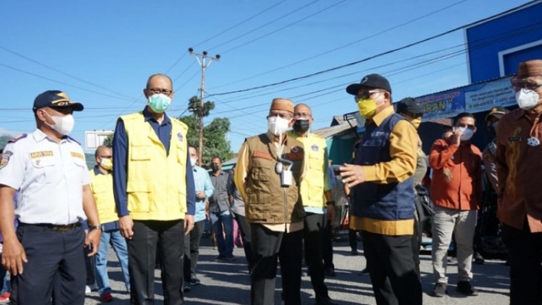 Cegah Penularan Covid-19, Pedagang dan Pembeli di Pasar Kota Gorontalo Taati Prokes 