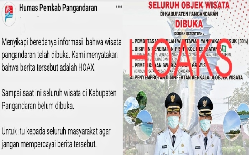 Penyebar Hoaks Catut Logo Pemda dan Foto Bupati-Wakil Bupati Pangandaran