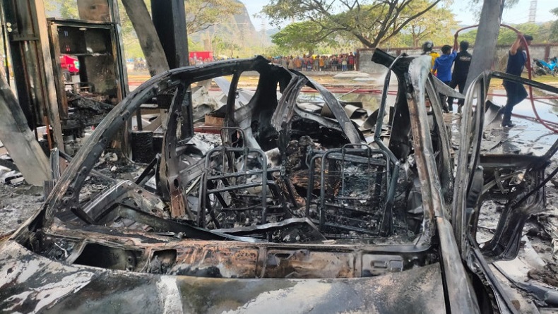 Kebakaran di SPBU Pangkep, Korban Prajurit TNI dan Keluarga