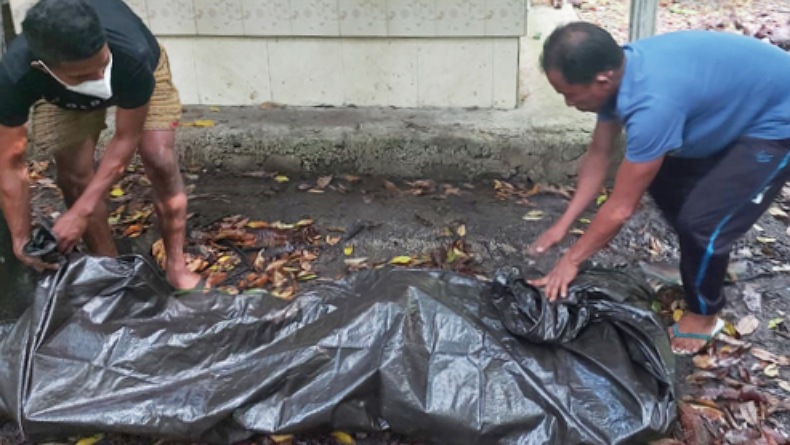 Penemuan Mayat di Kebun Karet Gemparkan Warga Lirung Talaud 