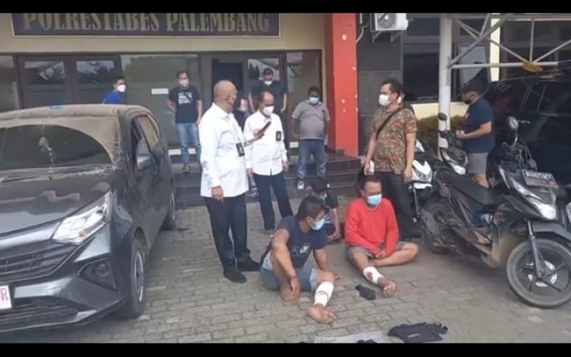 Polrestabes Palembang Tembak 2 Pemuda Banyuasin, 4 Motor dan Mobil Disita 