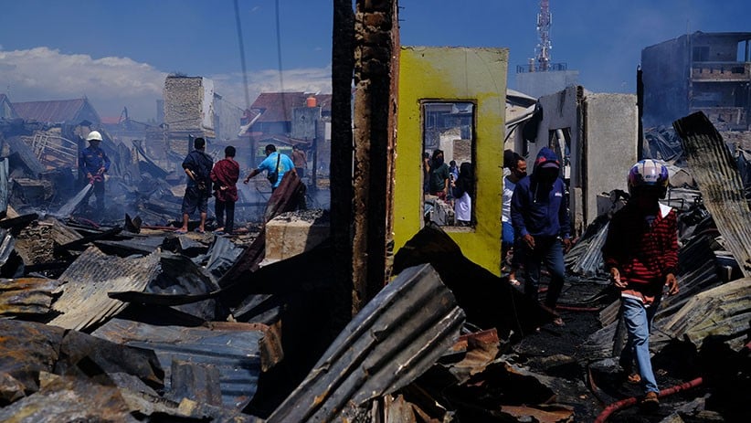 Kebakaran akibat Ledakan Kompor di Makassar, Ratusan Rumah Ludes Dilalap Api - Bagian 3