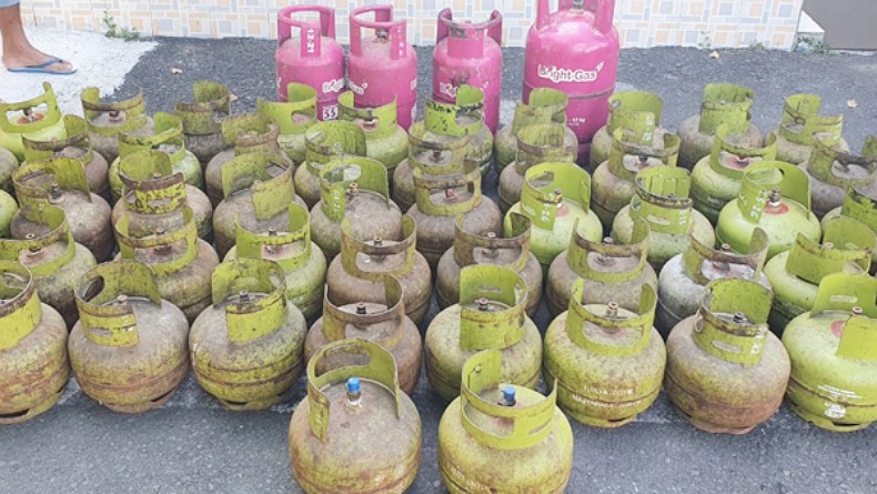 Spesialis Pencurian Puluhan Tabung Elpiji di Kota Bitung Tertangkap 