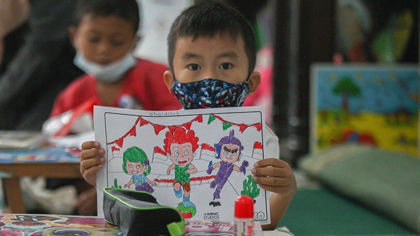 Antusiasme Anak-Anak Kampung Ciketing Mewarnai Animasi Kiko yang Digelar MNC Peduli - Bagian 2