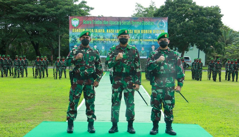 Danrem Teuku Umar Lantik Dandim Aceh Jaya