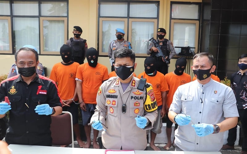 6 Pelaku Curanmor di Sukabumi Ditangkap Polisi, 8 Motor Curian Disita