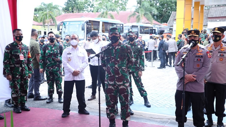 Panglima TNI Minta Pangdam dan Kapolda Tangani Covid-19 di Babel dengan Extraordinary