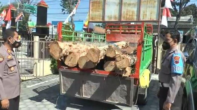4 Pencuri Kayu Ditangkap saat Tebang Pohon Milik Perhutani di Grobogan 