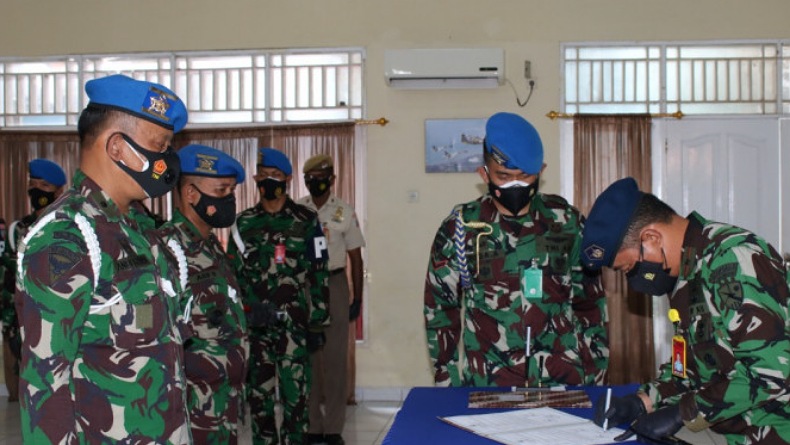 Letkol POM Arif Budiono Jabat Dansatpom Lanud Sam Ratulangi