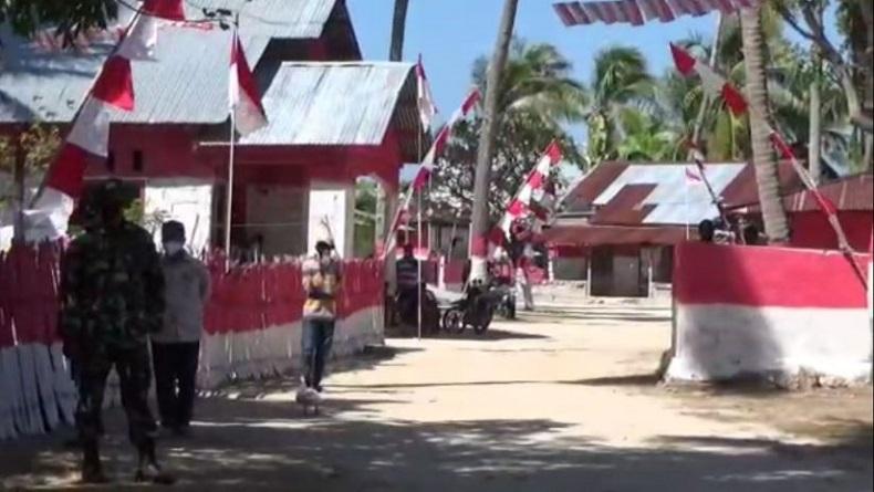 Mengintip Kampung Merah Putih di Ujung Pulau Terluar NKRI Menjelang HUT Kemerdekaan