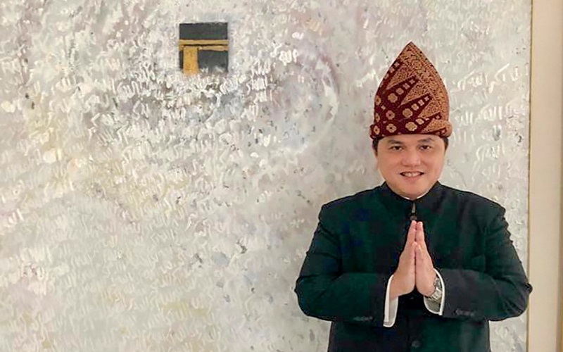 Erick Thohir Kenakan Pakaian Adat Palembang, Wong Kito Bangga