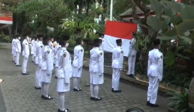 Ditandai Sirene, Apel Kemerdekaan Digelar Sederhana di Halaman Pemkot Denpasar