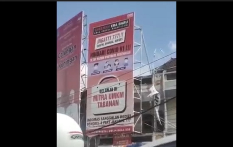 Viral Baliho di Bali Diturunkan karena Salah Tulis Covid 91