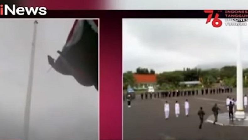 Detik-Detik Bendera Jatuh saat Upacara HUT RI di Konawe Utara, Bupati Minta Maaf