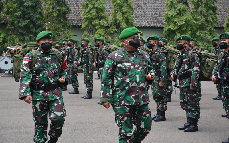 Pangdam Siliwangi Sambut Kepulangan Prajurit Satgas Pamtas Yonif 310/KK di Bandung