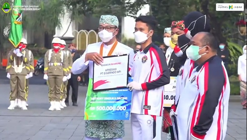 Atlet Olimpiade Tokyo Asal Jabar Dapat Kadeudeuh, Segini yang Diterima Anthony Ginting