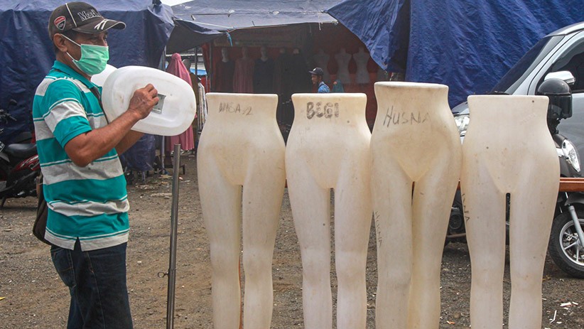 Potret Pasar Tasik Tanah Abang Menunggu Pembeli - Bagian 4