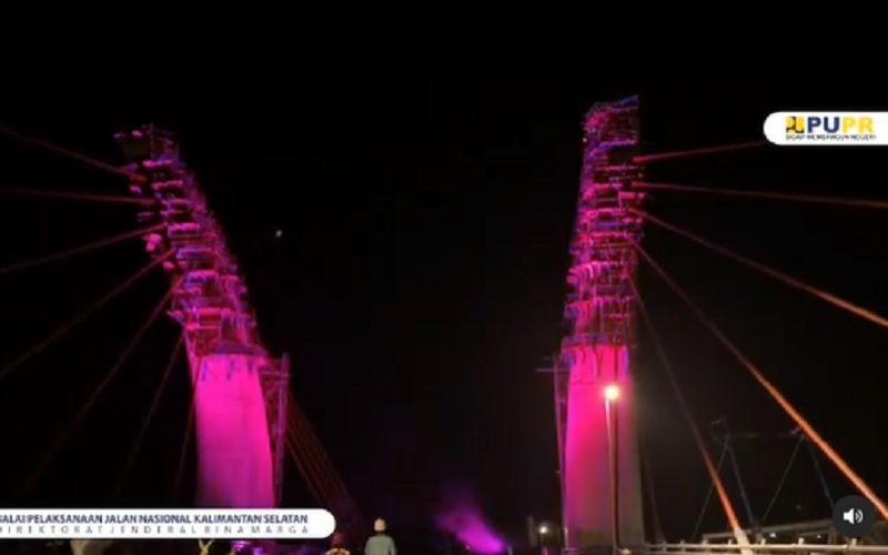 Jembatan Sei Alalak Banjarmasin Akan Dipasangi Art Lighting, Begini Penampakannya