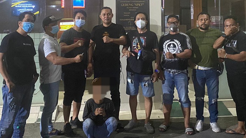 Kedapatan Bawa Sajam Tanpa Izin, Sopir Angkot di Manado Ditangkap Tim Mapan 
