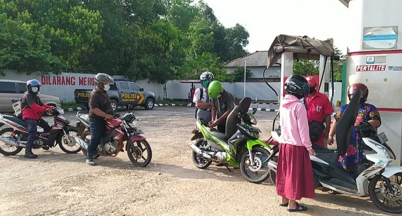 Ditertibkan Polisi, SPBU di Toboali Sepi dari Pengerit