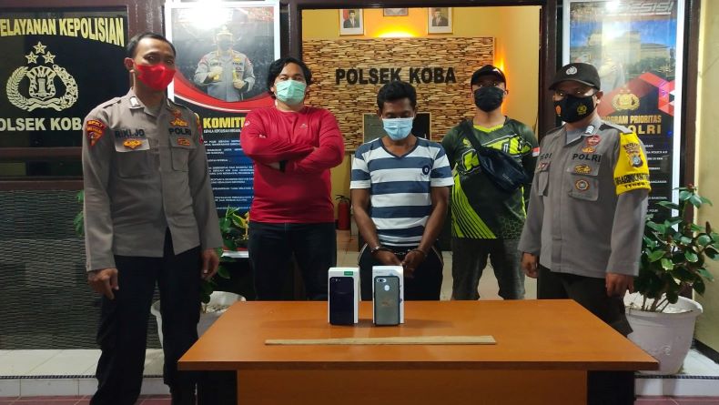 Curi 2 Handphone Tetangga, Warga Bangka Tengah Ditangkap Polisi