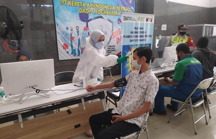 Vaksinasi Covid-19 yang Digelar PT KAI Daop 6 Yogyakarta Sasar 4.827 Orang